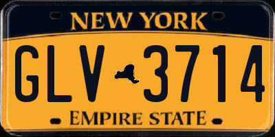 NY license plate GLV3714