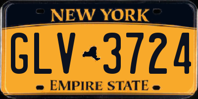 NY license plate GLV3724