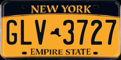 NY license plate GLV3727
