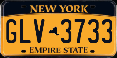 NY license plate GLV3733