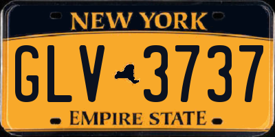 NY license plate GLV3737