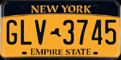NY license plate GLV3745