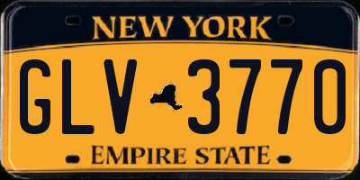 NY license plate GLV3770
