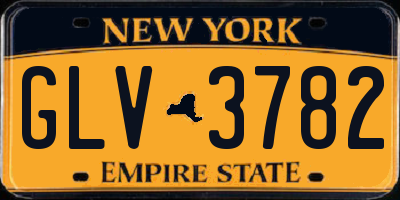 NY license plate GLV3782