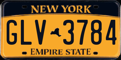 NY license plate GLV3784