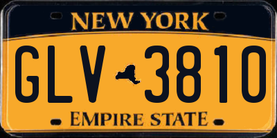 NY license plate GLV3810