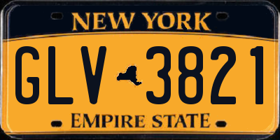 NY license plate GLV3821