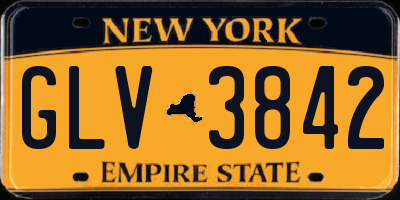 NY license plate GLV3842