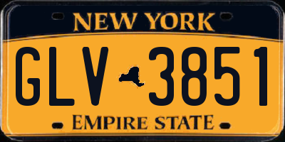 NY license plate GLV3851