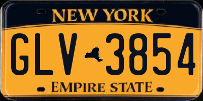 NY license plate GLV3854