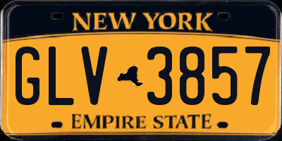 NY license plate GLV3857