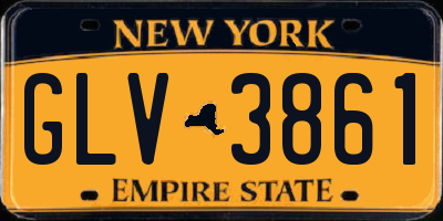 NY license plate GLV3861