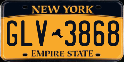 NY license plate GLV3868