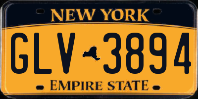 NY license plate GLV3894