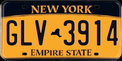 NY license plate GLV3914