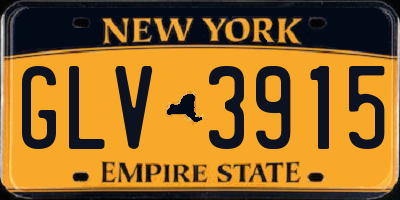 NY license plate GLV3915