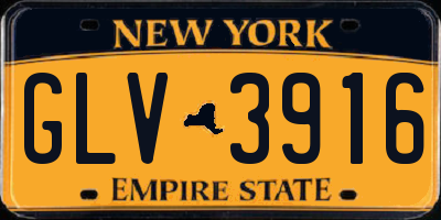NY license plate GLV3916