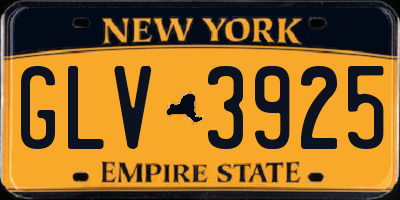 NY license plate GLV3925