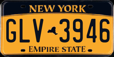 NY license plate GLV3946