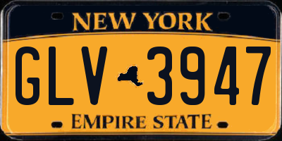 NY license plate GLV3947