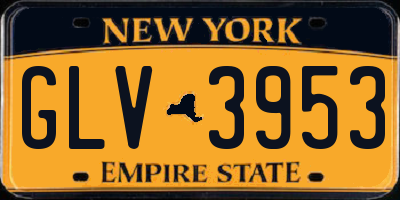 NY license plate GLV3953