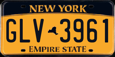 NY license plate GLV3961
