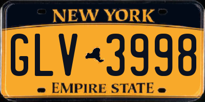 NY license plate GLV3998