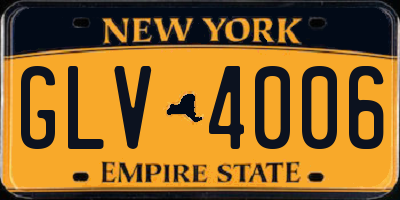NY license plate GLV4006