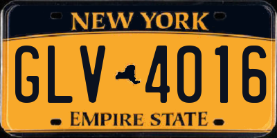 NY license plate GLV4016