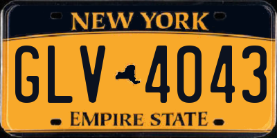 NY license plate GLV4043