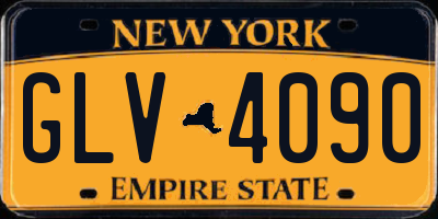 NY license plate GLV4090
