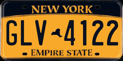 NY license plate GLV4122