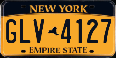 NY license plate GLV4127