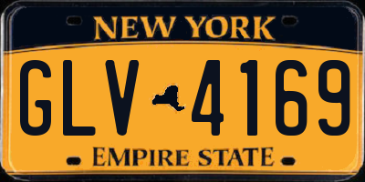NY license plate GLV4169