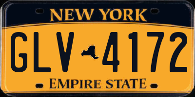 NY license plate GLV4172