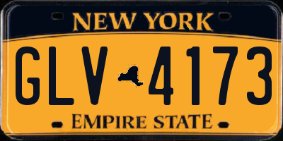 NY license plate GLV4173