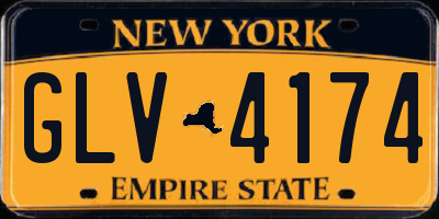 NY license plate GLV4174