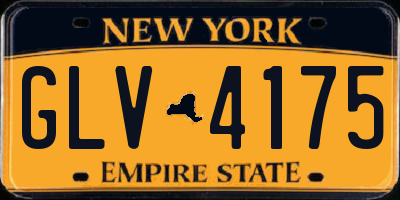 NY license plate GLV4175
