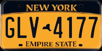 NY license plate GLV4177