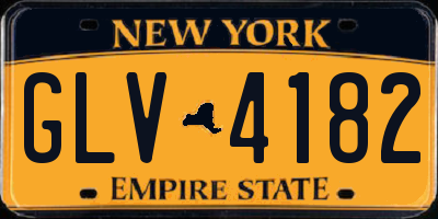 NY license plate GLV4182