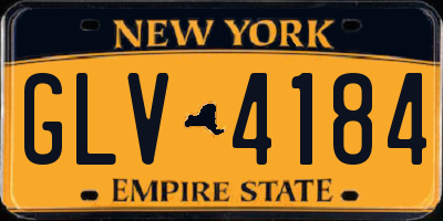 NY license plate GLV4184