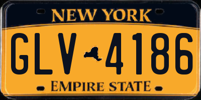 NY license plate GLV4186