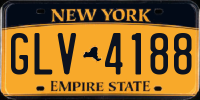 NY license plate GLV4188