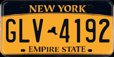 NY license plate GLV4192