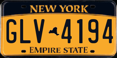 NY license plate GLV4194