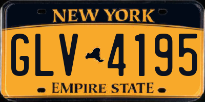 NY license plate GLV4195