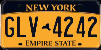 NY license plate GLV4242