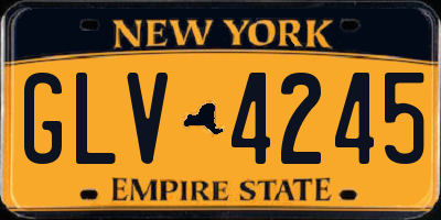 NY license plate GLV4245