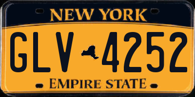 NY license plate GLV4252