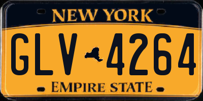 NY license plate GLV4264